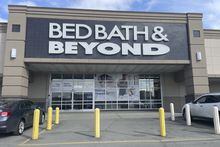 The entrance to a Bed Bath & Beyond store is seen in Anchorage, Alaska, on Sunday, April 23, 2023. Canadian retail sector investor Doug Putman is opening a new home store retailer in 21 former Bed Bath and Beyond and buybuy BABY locations across Canada. THE CANADIAN PRESS/AP-Mark Thiessen