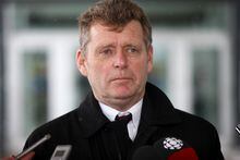 Ian Moss, CEO of Gymnastics Canada, speaks with reporters outside the courthouse in Sarnia, Ont. on Wednesday, Feb. 13, 2019. Moss and Sarah-Eve Pelletier, Canada's first sport integrity commissioner, will have the floor today in Ottawa. Moss and Pelletier are among those testifying before members of Parliament as the Standing Committee on the Status of Women continues its hearings on the safety of women and girls in sport.THE CANADIAN PRESS/Mark Spowart