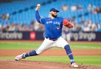 TORONTO, ON - JUNE 5: Alek Manoah #6 of the Toronto Blue Jays pitches to the Houston Astros in the first inning during their MLB game at the Rogers Centre on June 5, 2023 in Toronto, Ontario, Canada. (Photo by Mark Blinch/Getty Images)