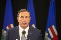 Alberta Premier Jason Kenney gives a COVID-19 update in Edmonton on Tuesday, Sept. 21, 2021. Kenney says the province can now offer a limited supply of the one-dose Johnson & Johnson vaccine. THE CANADIAN PRESS/Jason Franson