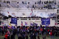 FILE - Violent insurrectionists loyal to President Donald Trump, storm the Capitol, Wednesday, Jan. 6, 2021, in Washington. (AP Photo/John Minchillo, File)