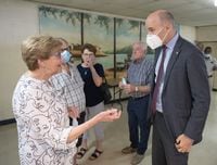 Federal Health Minister Jean-Yves Duclos speaks to seniors before announcing more funding for long term care facilities on Monday, June 27, 2022 in Montreal.The federal government is investing more than $221 million in Quebec's long-term care homes to improve the management of diseases. THE CANADIAN PRESS/Ryan Remiorz