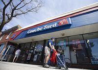 A person walks past a Couche-Tard in Montreal, Quebec, May 21, 2020.   (Christinne Muschi /The Globe and Mail)