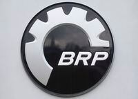 A BRP logo is shown at the research and innovation plant in Valcourt, Que., Nov. 9, 2012. THE CANADIAN PRESS/Graham Hughes