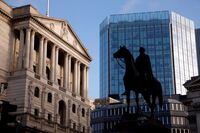 FILE PHOTO: A general view shows The Bank of England in the City of London financial district in London, Britain, November 5, 2020. REUTERS/John Sibley/