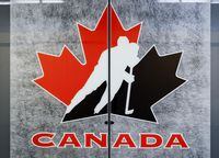 A Hockey Canada logo is seen on the door to a meeting room at the organizations head office in Calgary, Alta., Sunday, Nov. 6, 2022.THE CANADIAN PRESS/Jeff McIntosh 