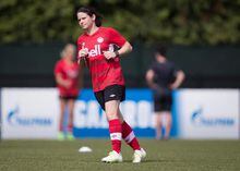 Canada's Diana Matheson jogs during a FIFA Women's World Cup soccer practice session in Vancouver on June 24, 2015. Veteran Diana Matheson returns to the national team after a one-year injury absence for the Tournoi de France, an elite women's soccer tournament. Coach Kenneth Heiner-Moller announced his squad Tuesday for the tournament that will see eighth-ranked Canada take on the third-ranked Netherlands, No. 4 France and No. 9 Brazil next month in Calais. THE CANADIAN PRESS/Darryl Dyck