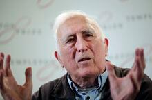 Jean Vanier, the founder of L'Arche, is shown in London in a March 11, 2015, file photo. The charitable organization founded by Vanier says it has made changes to protect staff, volunteers and participants since sexual abuse allegations against Vanier first came to light in 2020. THE CANADIAN PRESS/AP/Lefteris Pitarakis
