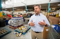 Neil Hetherington, CEO of the Daily Bread Food Bank, is photographed on April 18, 2023. (Fred Lum/The Globe and Mail) D