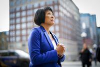 Toronto Mayor Olivia Chow arrives to West Block of Parliament Hill in Ottawa on Wednesday, Sept. 27, 2023. One hundred days into her tenure, it could be taken as a sign the celebration – and the transition – is over. THE CANADIAN PRESS/Sean Kilpatrick