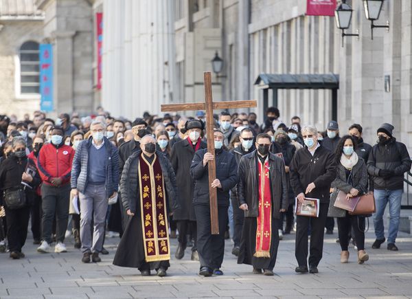 Quebec Christians mark Good Friday with Way of the Cross procession for  first time in three years - The Globe and Mail