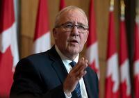 President of the King's Privy Council for Canada and Emergency Preparedness Minister Bill Blair speaks during a news conference, Thursday, May 11, 2023 in Ottawa.  THE CANADIAN PRESS/Adrian Wyld