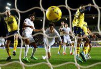 Soccer Football - FA Cup Third Round - Oxford United v Arsenal - Kassam Stadium, Oxford, Britain - January 9, 2023 Arsenal's Mohamed Elneny scores their first goal as Takehiro Tomiyasu reacts Action Images via Reuters/John Sibley     TPX IMAGES OF THE DAY
