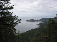 A view of Gibsons Landing from the top of Soames Hill, a short but steep hike on British Columbia's Sunshine Coast, is seen near the town of Grantham's Landing, B.C., on May 23, 2016. A state of local emergency in response to drought along British Columbia's Sunshine Coast has been lifted as the regional district says water flows were high enough in a key water source.THE CANADIAN PRESS/Lauren Krugel
