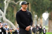 FILE PHOTO: Feb 20, 2022; Pacific Palisades, California, USA; Event host Tiger Woods attends the trophy ceremony following the final round of the Genesis Invitational golf tournament. Mandatory Credit: Gary A. Vasquez-USA TODAY Sports/File Photo