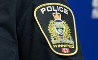 <div>Winnipeg police say they arrested a man for allegedly assaulting a bus driver with a bag full of groceries. A Winnipeg Police Service shoulder badge is seen on an officer in Winnipeg,&nbsp;Sept. 2, 2021. THE CANADIAN PRESS/David Lipnowski</div>
