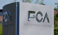 FILE PHOTO: A Fiat Chrysler Automobiles (FCA) sign is at the U.S. headquarters in Auburn Hills, Michigan, U.S. May 25, 2018.  REUTERS/Rebecca Cook