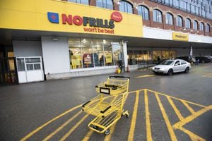 The No Frills supermarket on Front St. East and Princess St. in downtown Toronto, is photographed on Jan 17, 2023. Fred Lum/The Globe and Mail.