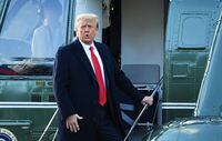 (FILES) In this file photo taken on January 20, 2021 outgoing US President Donald Trump boards Marine One at the White House in Washington, DC. - Several of former US president Donald Trump's impeachment lawyers have left his team a little over a week before his trial, US media reported on January 30, 2021. CNN cited unnamed sources as saying that five lawyers -- including two who were thought to be leading the team -- had parted ways with the Republican billionaire after disagreeing over his legal strategy. (Photo by MANDEL NGAN / AFP) (Photo by MANDEL NGAN/AFP via Getty Images)