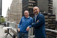 Dan Goldman and Levent Kahraman, co-heads of BMO Global Markets, at their office in Times Square on June 17, 2022. Credit: Kellyann Petry for the Globe and Mail 