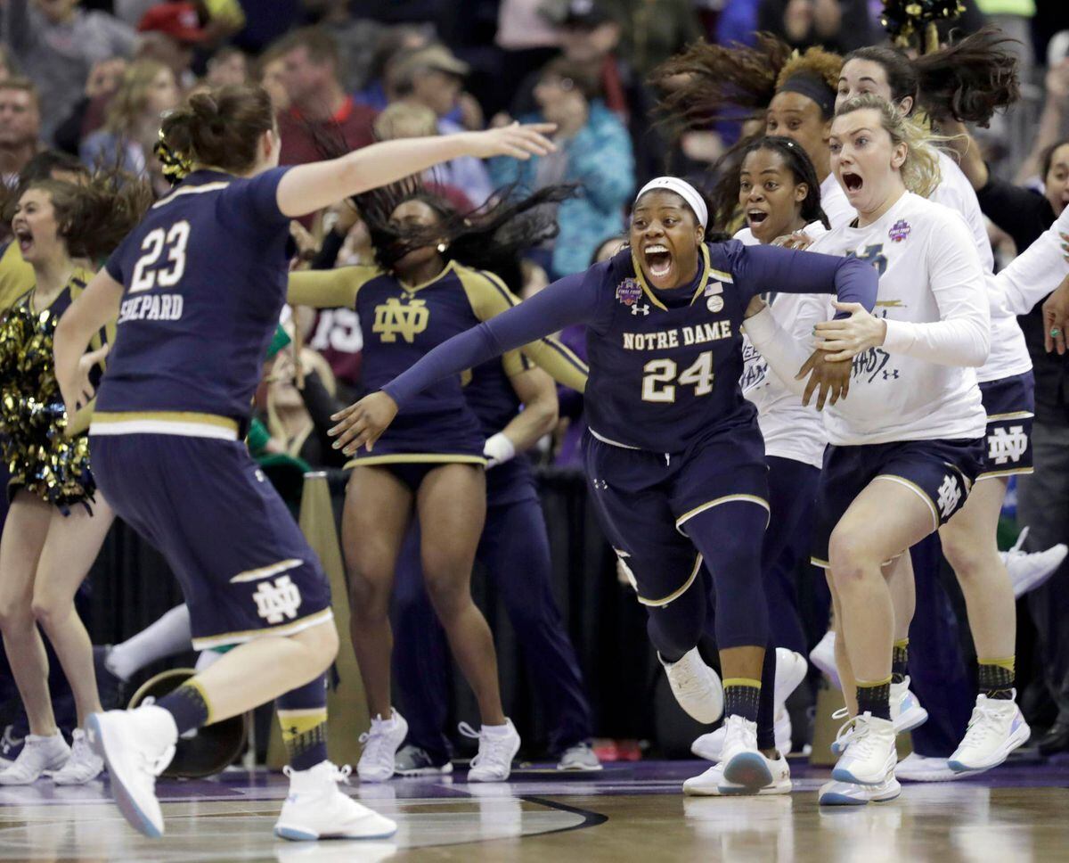 Notre Dame wins NCAA women’s basketball championship with last-second