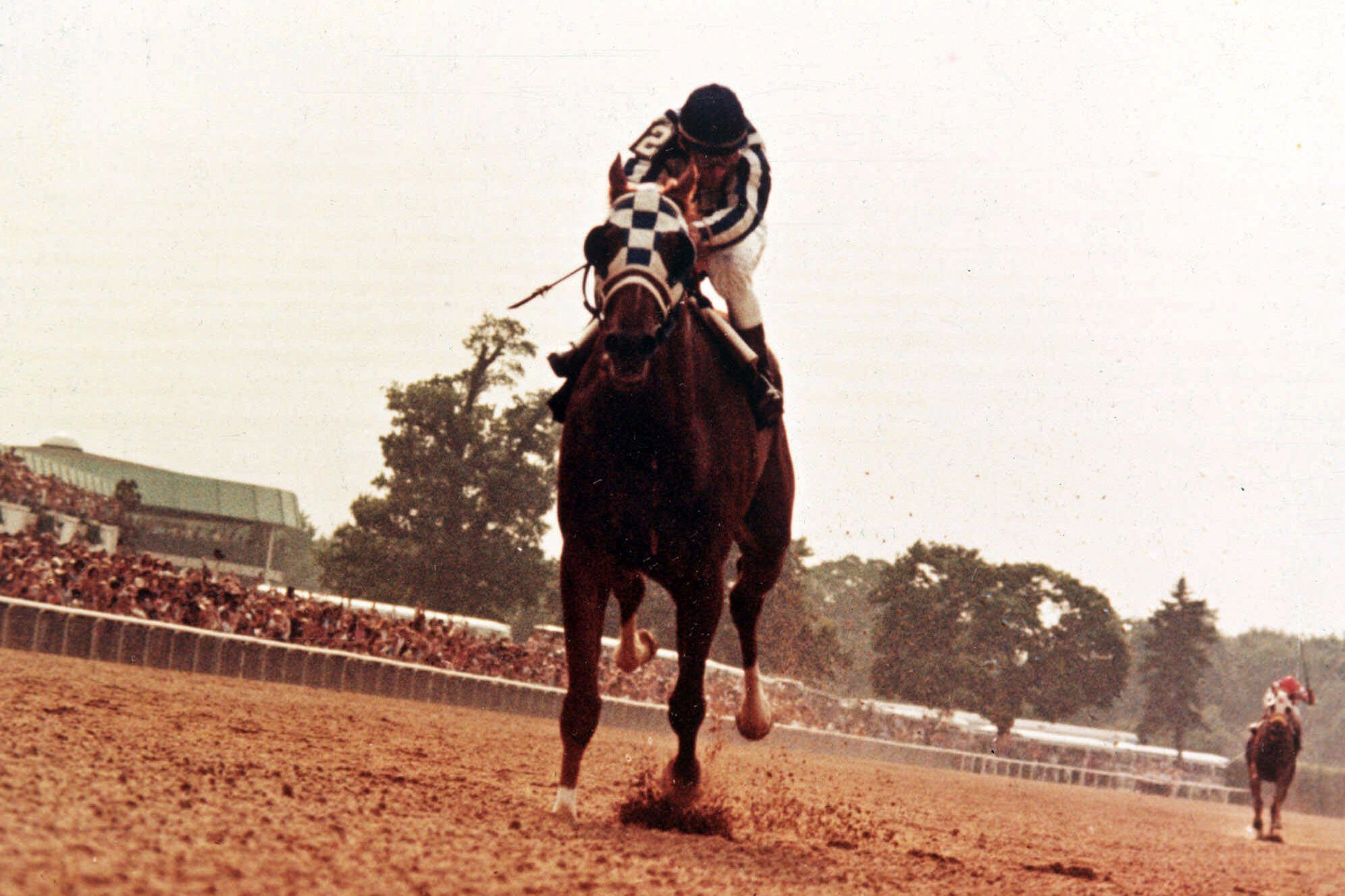 Secretariat 1973 Kentucky Derby Remote 8" x 10" Photo Signed Ron Turcotte 