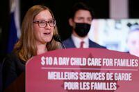 Canada’s Minister of Families, Children and Social Development Karina Gould takes part in a child care announcement with Prime Minister Justin Trudeau in Ottawa, Ontario, Canada December 15, 2021. REUTERS/Blair Gable