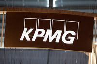 FILE PHOTO: A logo of KPMG is seen at its exhibition space, at the Viva Technology conference dedicated to innovation and startups at Porte de Versailles exhibition center in Paris, France June 15, 2022. REUTERS/Benoit Tessier