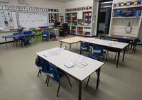 A classroom at John MacNeil Elementary School in Dartmouth, N.S., is shown on Thursday, Jan. 13, 2022. Nova Scotia is lifting the mask mandate in the province’s public schools beginning Tuesday. CANADIAN PRESS/Andrew Vaughan