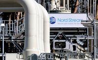 Pipes at the landfall facilities of the 'Nord Stream 1' gas pipeline are pictured in Lubmin, Germany, March 8.