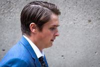 Former Vancouver Canucks NHL hockey player Jake Virtanen returns to B.C. Supreme Court after a lunch break in his sexual assault trial, in Vancouver, on Friday, July 22, 2022. THE CANADIAN PRESS/Darryl Dyck