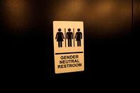 FILE PHOTO: A sign is seen on a gender neutral restroom wall in New York City, U.S., April 19, 2017. REUTERS/Mike Segar/File Photo