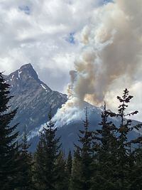 Sessel Mountain wildfire located approximately 43 kilometers northwest of Pemberton B.C. is shown this handout photo provided by the BC Wildfire Service from Saturday July 1, 2023. THE CANADIAN PRESS/HO-BC Wildfire Service **MANDATORY CREDIT **