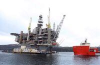 Newfoundland and Labrador must figure out how much it will cost taxpayers when the companies operating the oilfields off the province's coasts decide to pull up their pipelines and leave, says the province's auditor general. The Hebron Platform, anchored in Trinity Bay, N.L., is shown on Tuesday, April 18, 2017. THE CANADIAN PRESS/Paul Daly