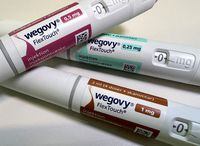 FILE PHOTO: Injection pens of Novo Nordisk's weight-loss drug Wegovy are shown in this photo illustration in Oslo, Norway, November 21, 2023. REUTERS/Victoria Klesty/Illustration/File Photo