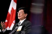 Ambassador of China to Canada Cong Peiwu speaks as part of a panel at the Ottawa Conference on Security and Defence in Ottawa, on Wednesday, March 4, 2020. THE CANADIAN PRESS/Justin Tang