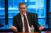 FILE PHOTO: St. Louis Fed President James Bullard speaks about the U.S. economy during an interview in New York on February 26, 2015. REUTERS/Lucas Jackson/File Photo