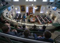 A session of the Nova Scotia legislature at Province House in Halifax on Thursday, March 24, 2022. Nova Scotia’s Progressive Conservative government has introduced legislation aimed at rescinding a recommended 12.6 per cent salary raise for members of the legislature. THE CANADIAN PRESS/Andrew Vaughan