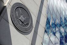 The seal of the U.S. Securities and Exchange Commission (SEC) is seen at their  headquarters in Washington, D.C., U.S., May 12, 2021.
