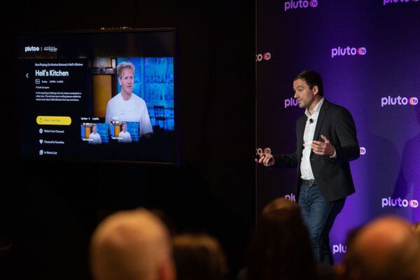 Olivier Jollet, the Executive Vice President and International general manager of Pluto TV, is shown at the Pluto TV Canada launch event in this undated handout photo. Credit: Ryan Emberley / Courtesy of Pluto TV Canada.