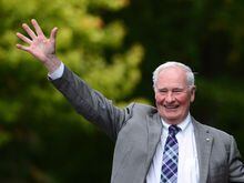 Former governor general David Johnston is the "eminent Canadian," as Prime Minister Justin Trudeau put it, who will oversee investigations into foreign interference in Canadian elections. Johnston waves as he leaves following a ceremonial tree planting to commemorate the end of his mandate at Rideau Hall in Ottawa on Thursday, Sept. 28, 2017. THE CANADIAN PRESS/Sean Kilpatrick
