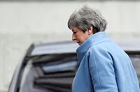 British Prime Minister Theresa May is seen at Downing Street, in London, Britain, on March 18, 2019.