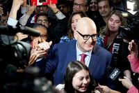 Stephen Del Duca acknowledges the crowd after being announced as the winner of the Ontario Liberal Party leadership race, in Mississauga, Ont., Saturday, March 7, 2020. THE CANADIAN PRESS/Frank Gunn