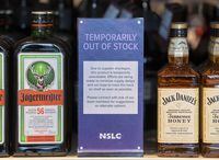 Signage reflecting a product shortage is displayed at the Nova Scotia Liquor Corp. in Halifax on Friday, Dec. 10, 2021. The country is facing alcohol shortages ahead of the holidays due to supply chain issues related to transportation problems, production issues and pandemic-related labour shortages. THE CANADIAN PRESS/Andrew Vaughan