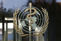 A logo is pictured on the World Health Organization (WHO) headquarters in Geneva, Switzerland, November 22, 2017.  REUTERS/Denis Balibouse/Files