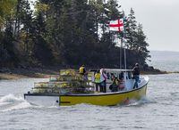 Members of the Potlotek First Nation, head out into St. Peters Bay from the wharf in St. Peter’s, N.S. as they participate in a self-regulated commercial lobster fishery on Oct. 1, 2020, which is Treaty Day.