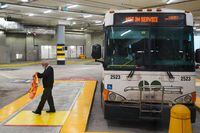 A bus driver steps off a GO Transit bus at the Union Station bus terminal in Toronto on Tuesday, November 2, 2021.<i data-stringify-type="italic" style="box-sizing: inherit; color: rgb(29, 28, 29); font-family: Slack-Lato, Slack-Fractions, appleLogo, sans-serif; font-size: 15px; font-variant-ligatures: common-ligatures; orphans: 2; widows: 2; background-color: rgb(248, 248, 248); text-decoration-thickness: initial;">Striking GO Transit workers are calling on Metrolinx to return to the negotiating table today.&nbsp;</i>THE CANADIAN PRESS/Evan Buhler