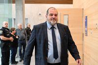 Former Parti Québécois legislator Harold LeBel walks out of the courtroom during a break at the courthouse, in Rimouski, Que., Monday, Nov. 14, 2022. THE CANADIAN PRESS/Jacques Boissinot
