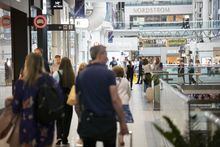 Shoppers at the Toronto Eaton Centre are photographed on July 18 2022. Fred Lum/The Globe and Mail.