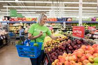 TORONTO, ONTARIO (September 12, 2018) - Instacart employee Stephanie Gossage demonstrates Instacart's purchasing process at the grocery section at the Walmart Stockyards location for a portrait in Toronto, Ontario on September 12, 2018. Walmart  Canada and Instacart are teaming up to offer same day home delivery of groceries to select GTA and Winnipeg locations. (Photo by Marta Iwanek/ The Globe and Mail)